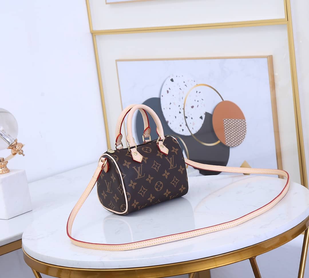 Louis Vuitton Nano Speedy Monogram Canvas Replica Crossbody Bag M61252 - DEEPREPS