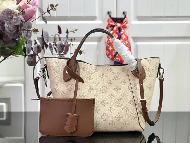 Louis Vuitton Mahina Hina PM Leather Tote Replica Beige M54353 - DEEPREPS