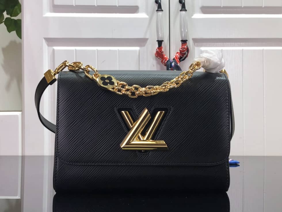 Louis Vuitton Twist MM Epi Grained Leather Black M59402 Replica Crossbody Bag - DEEPREPS