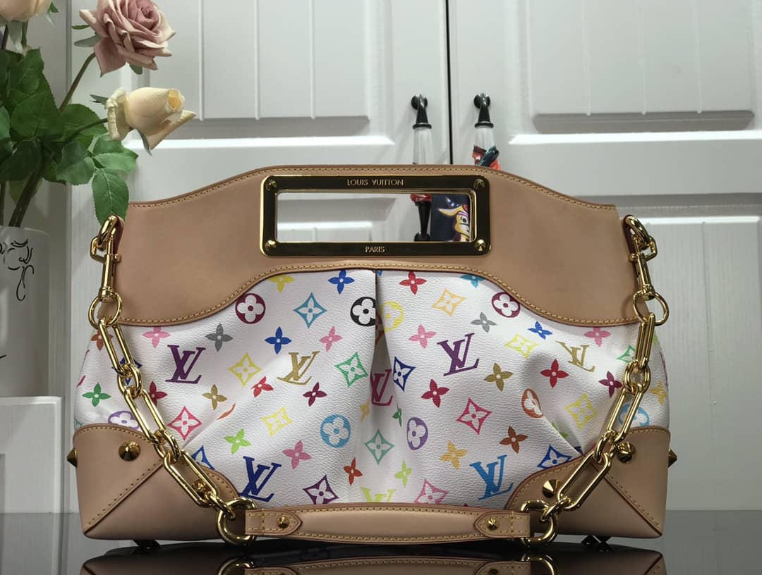 Louis Vuitton Judy MM 2way Monogram Multi-Color Bag Replica White M40255 - DEEPREPS