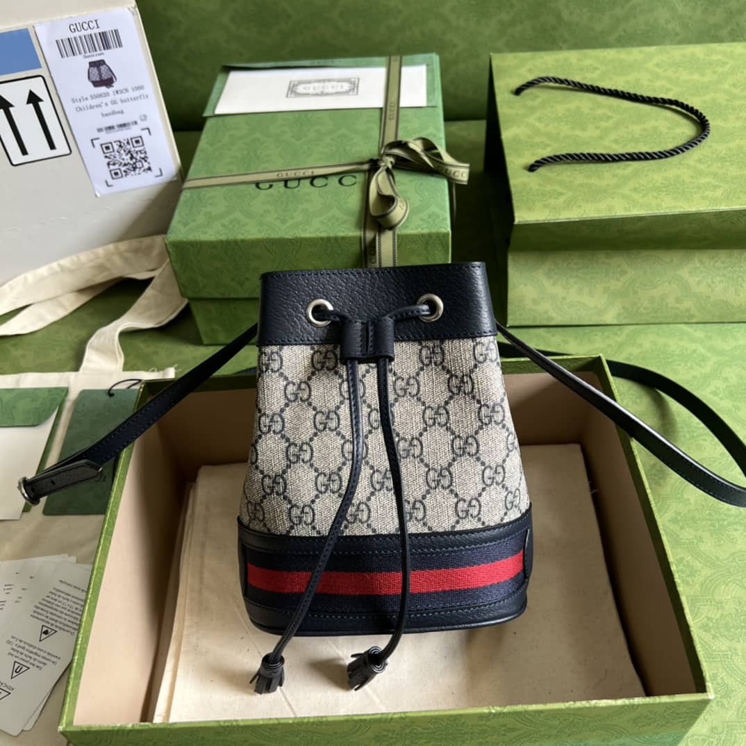 Gucci Ophidia Mini GG Supreme 550620 Replica Bucket Bag - DEEPREPS