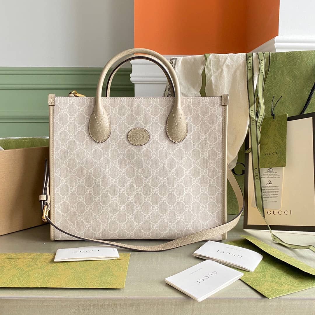 Gucci GG Small Tote Bag With Interlocking G 659983 Replica - DEEPREPS