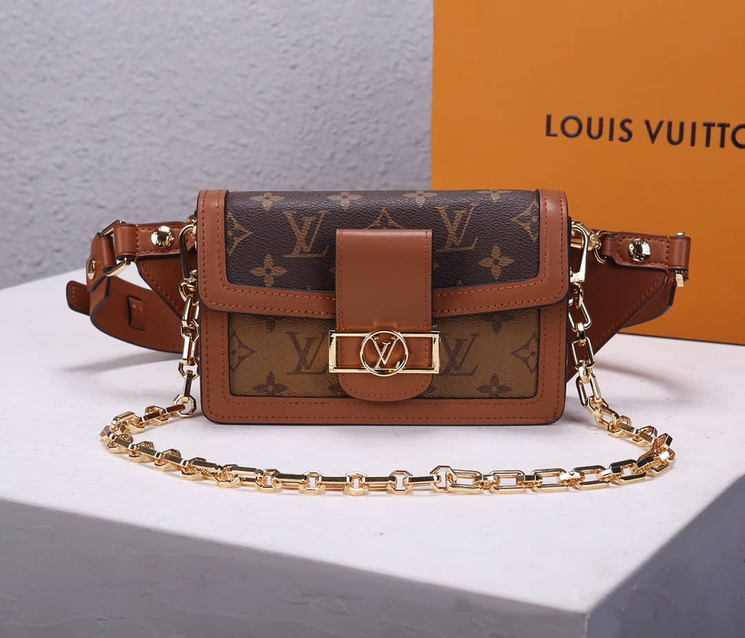 LV Bum Bag Dupe Monogram Reverse Dauphine Brown M44586 - DEEPREPS