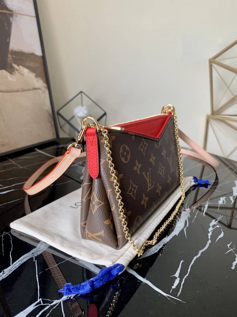 Louis Vuitton Pallas Replica Clutch Monogram 2way Red M41638 - DEEPREPS