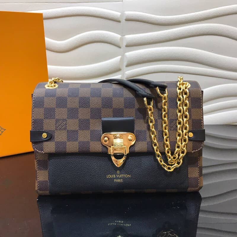 Louis Vuitton Vavin PM Damier Ebene Replica Bag Black N40108 - DEEPREPS