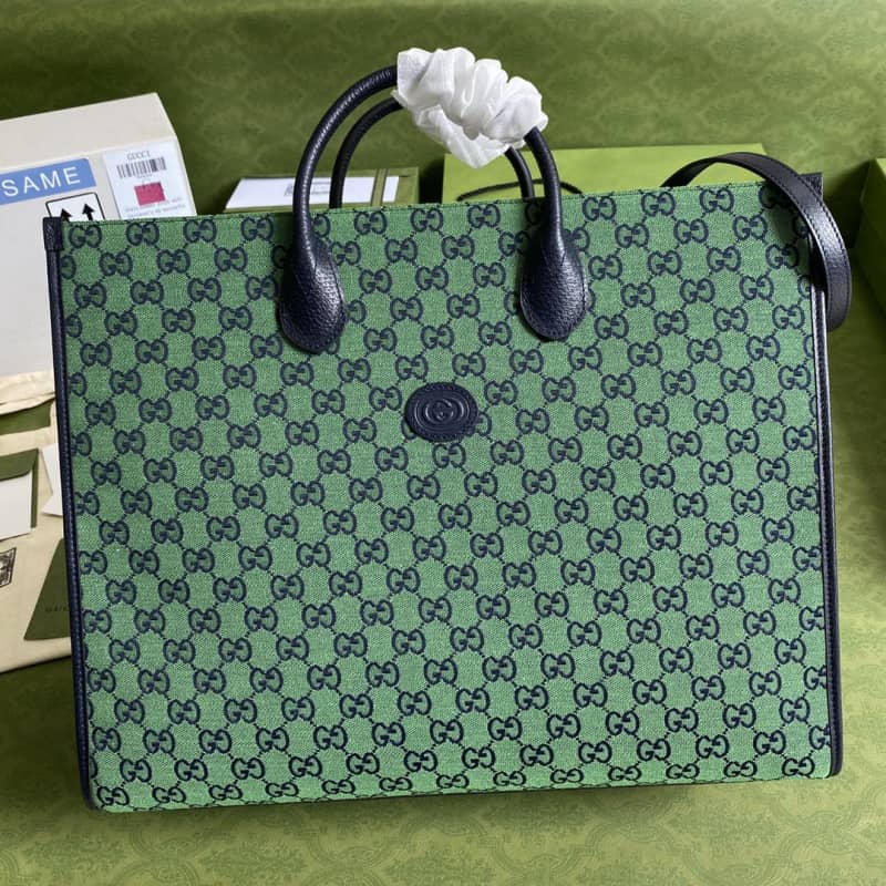 Gucci Les Pommes Large Tote Replica Green 659980 - DEEPREPS