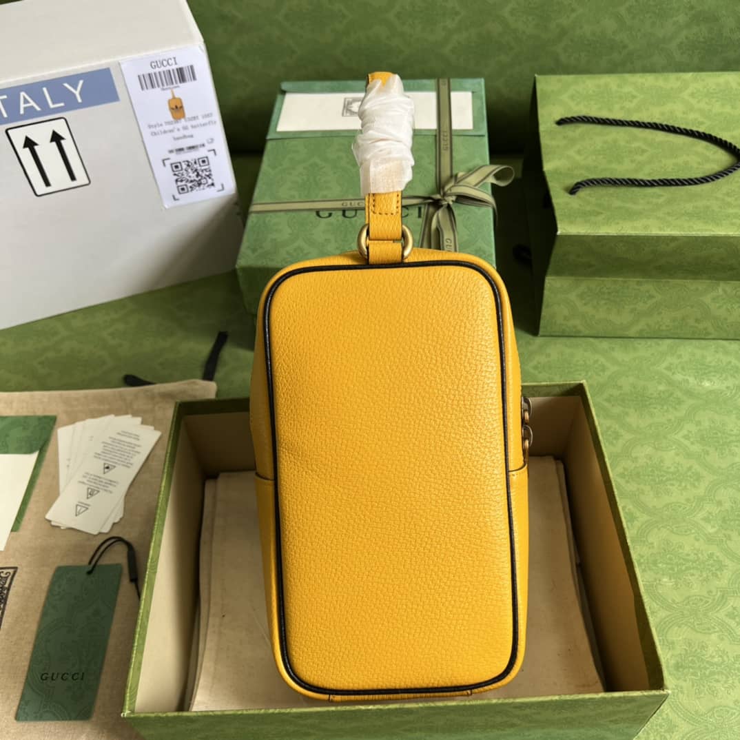 Gucci Adidas x Gucci Mini Top Handle Yellow 702387 Replica Clutch - DEEPREPS