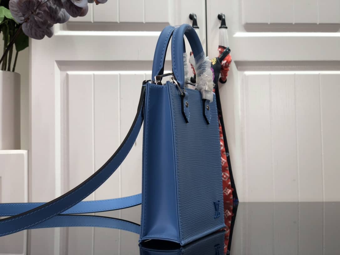 Louis Vuitton Petit Sac Plat Flat Shoulder Bag Replica Blue M80169 - DEEPREPS