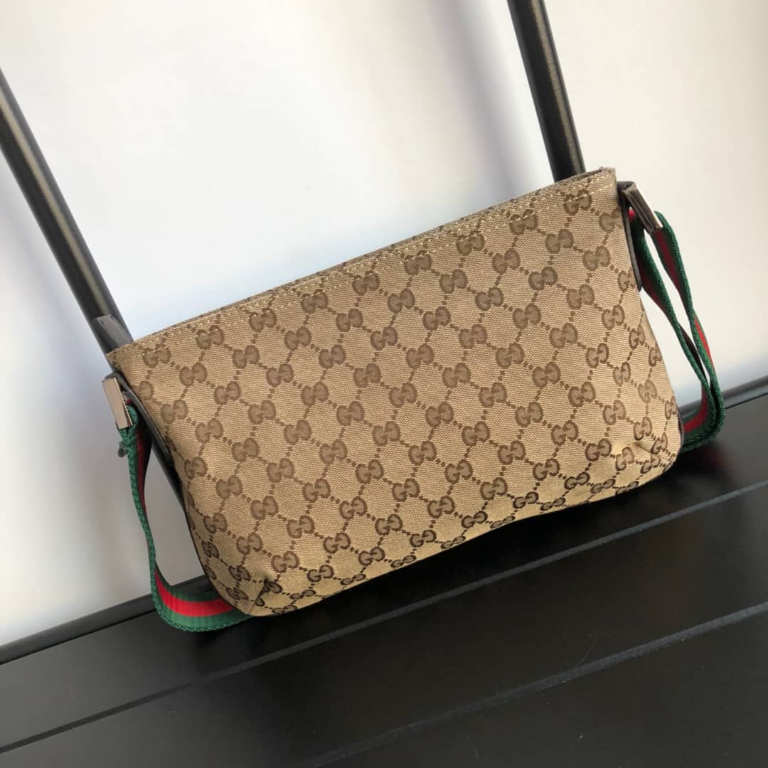 Gucci GG Canvas Shoulder Bag Replica Brown 189749 - DEEPREPS