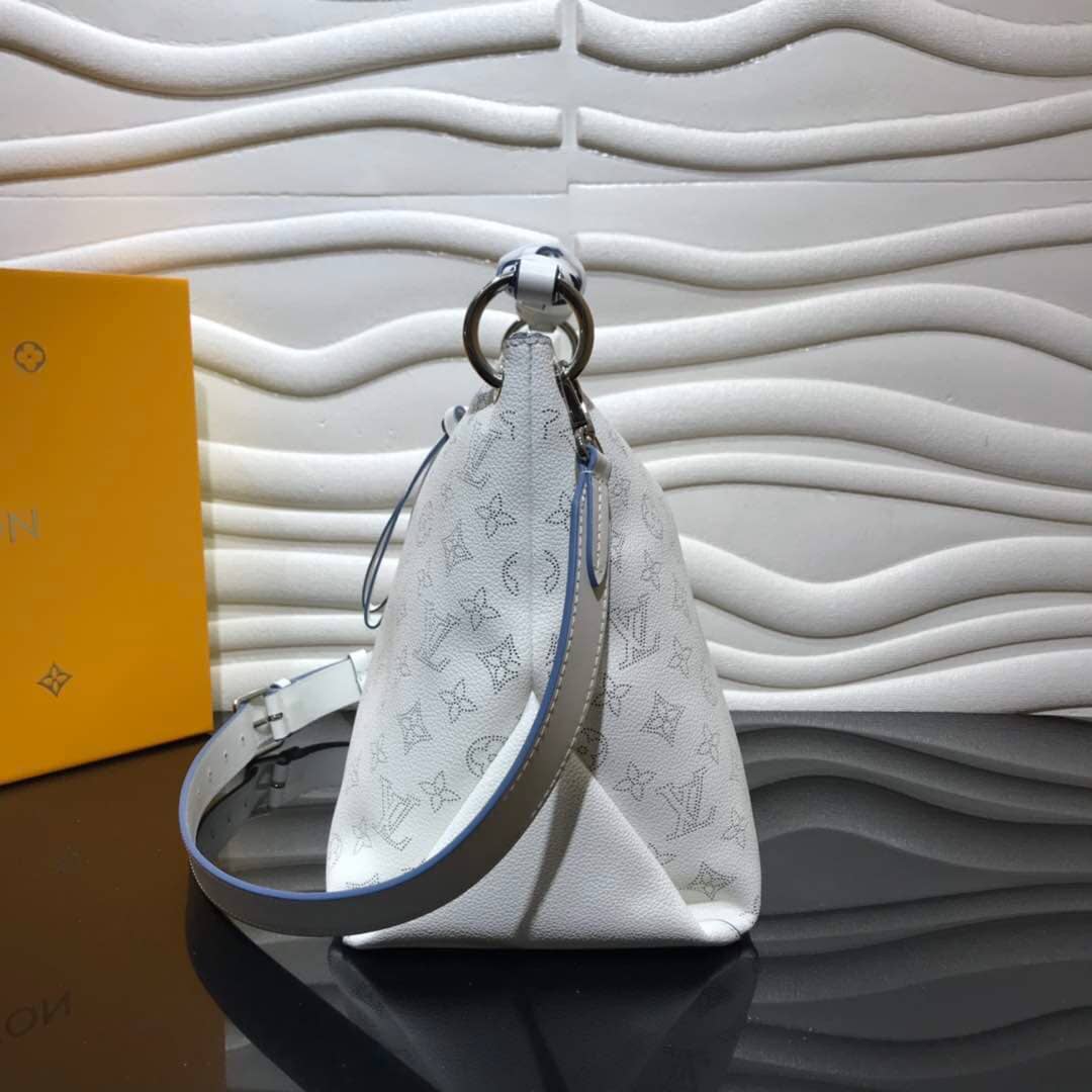 Louis Vuitton Beaubourg Hobo MM Mahina Leather Replica White M56073 - DEEPREPS