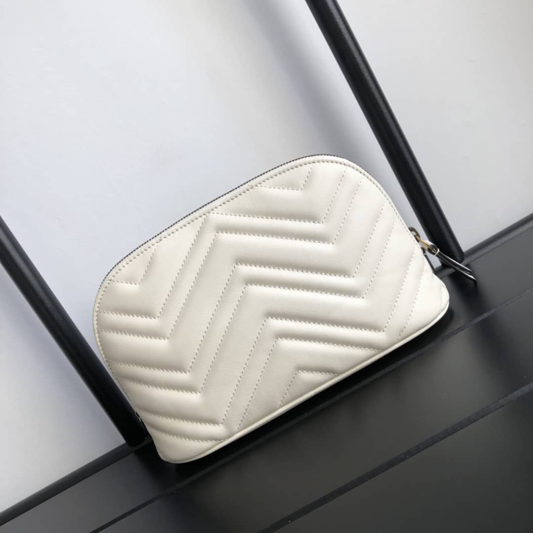 Gucci GG Marmont Quilted Vanity Bag Replica White 625690 - DEEPREPS