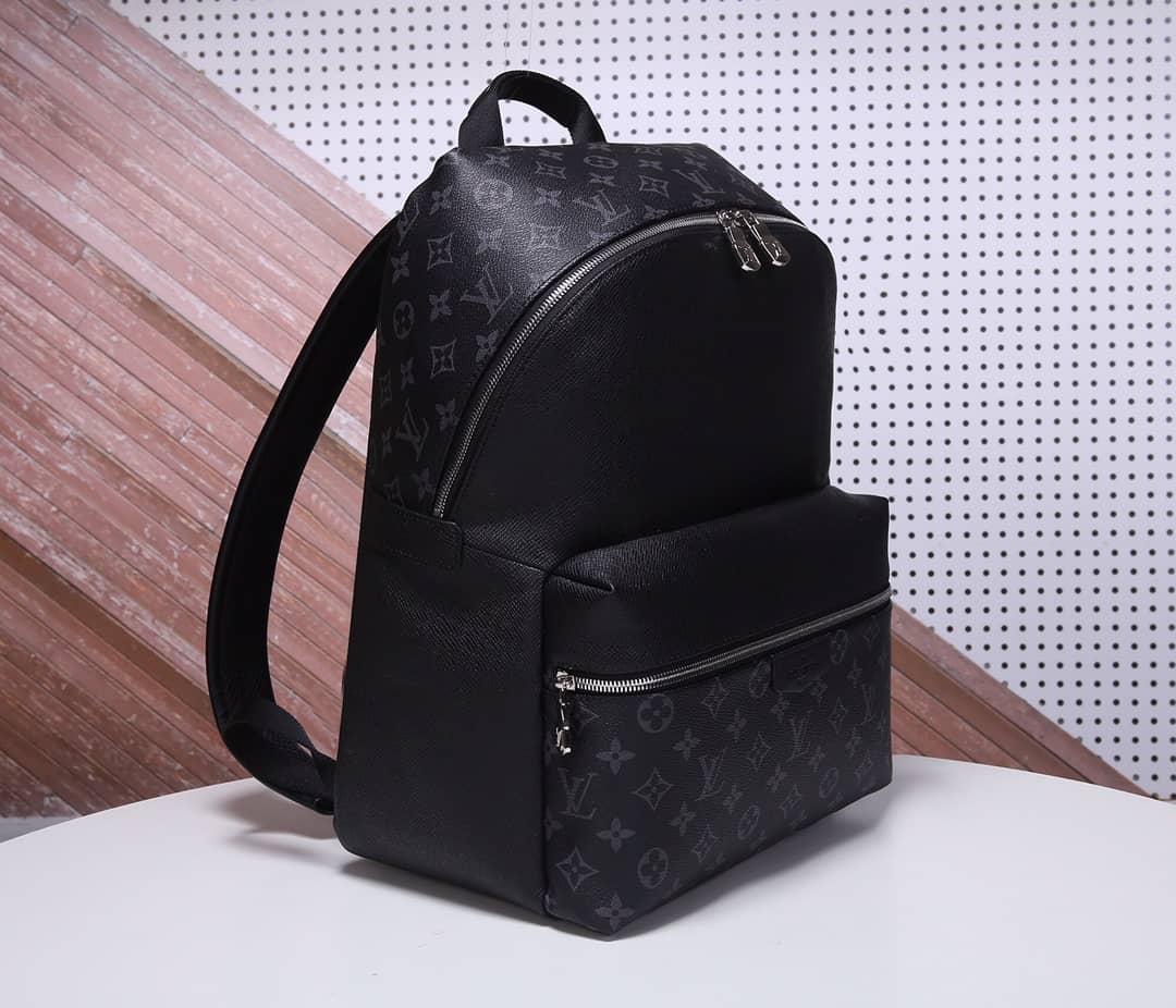 Louis Vuitton Discovery PM Leather Canvas Black M30230 Replica Backpack - DEEPREPS