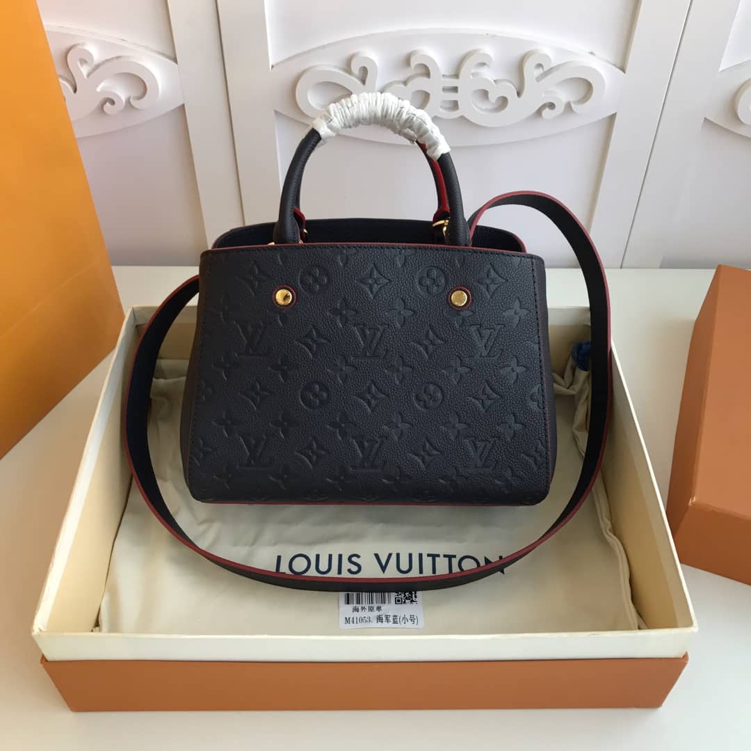 Louis Vuitton Monogram Montaigne BB Empreinte Bag Replica Black M41053 - DEEPREPS
