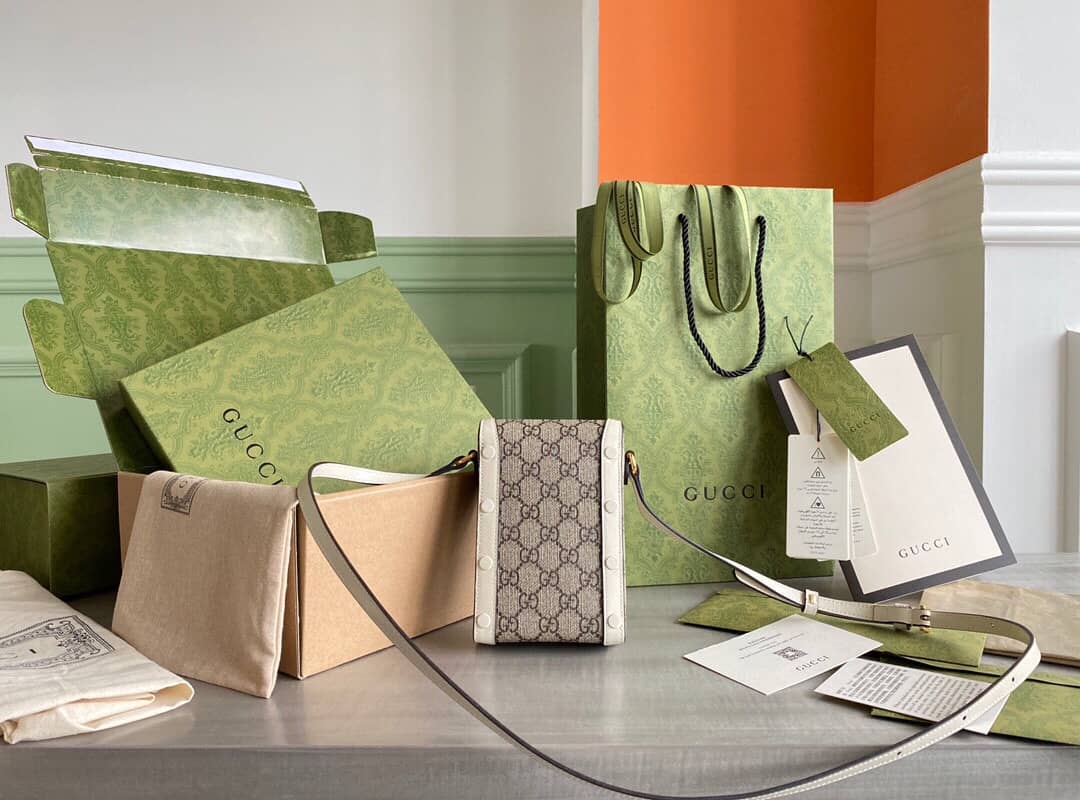 Gucci Horsebit 1955 Mini Bag Brown White 625615 Replica - DEEPREPS