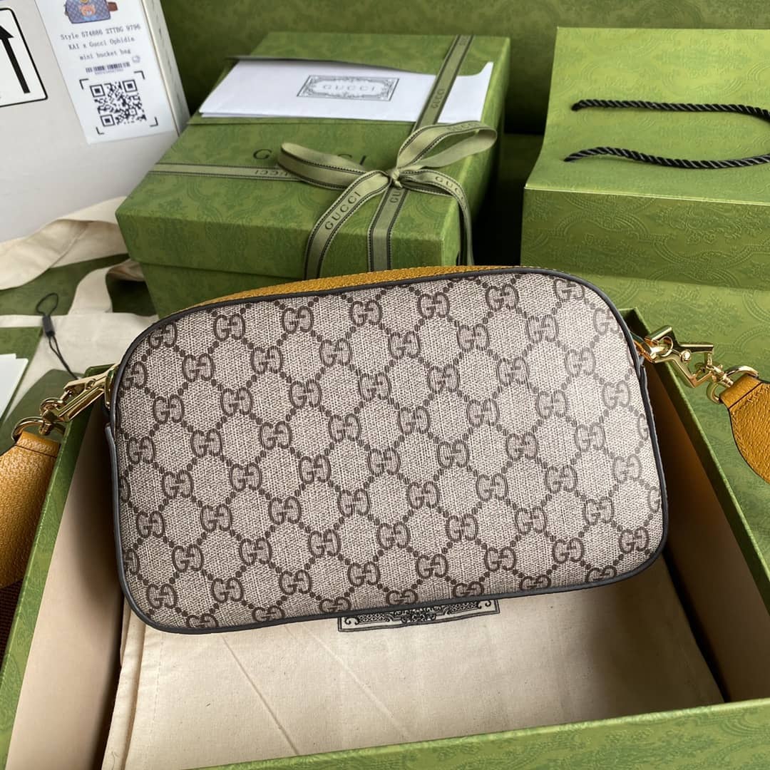 Gucci Exo-Kai Teddy Bear Supreme GG Canvas Shoulder Bag Replica 574886 - DEEPREPS