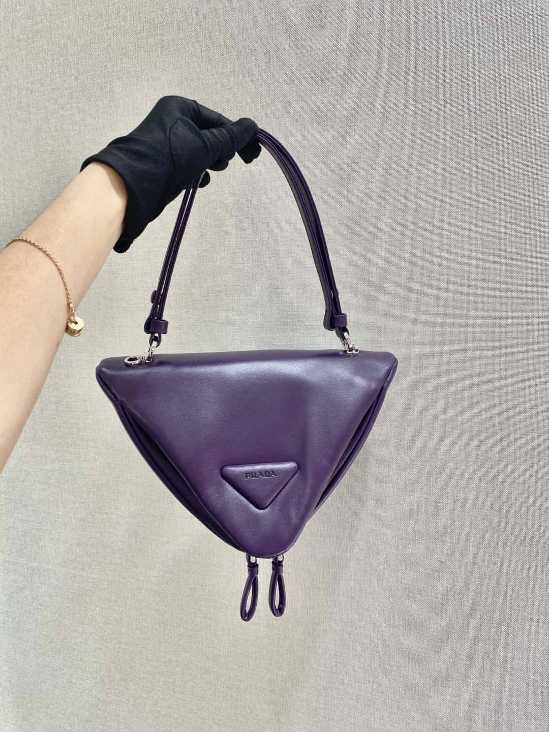 Prada Leather Triangle Replica Shoulder Bag - DEEPREPS