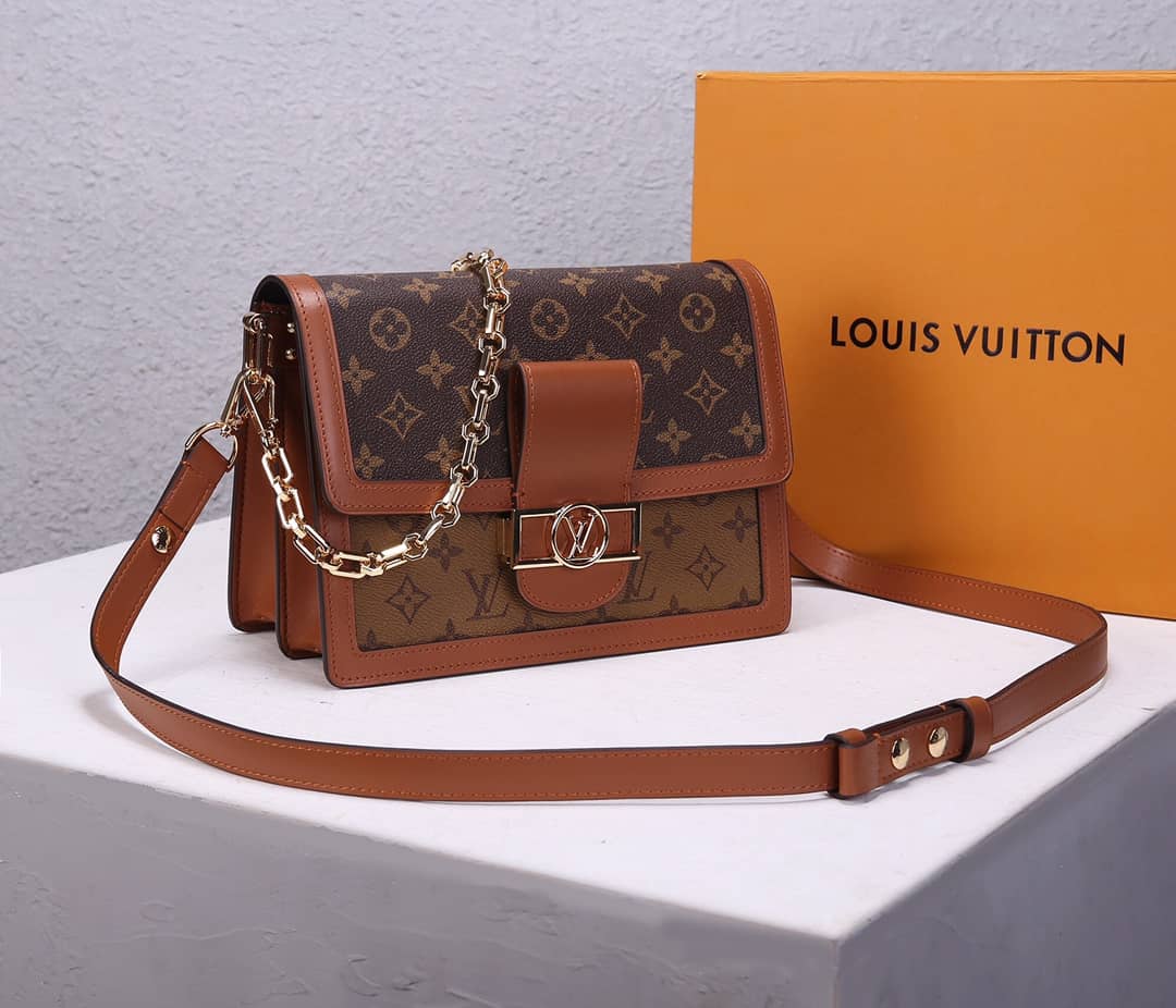 Louis Vuitton Monogram MM Reverse Dauphine Shoulder Bag Replica M44391 - DEEPREPS