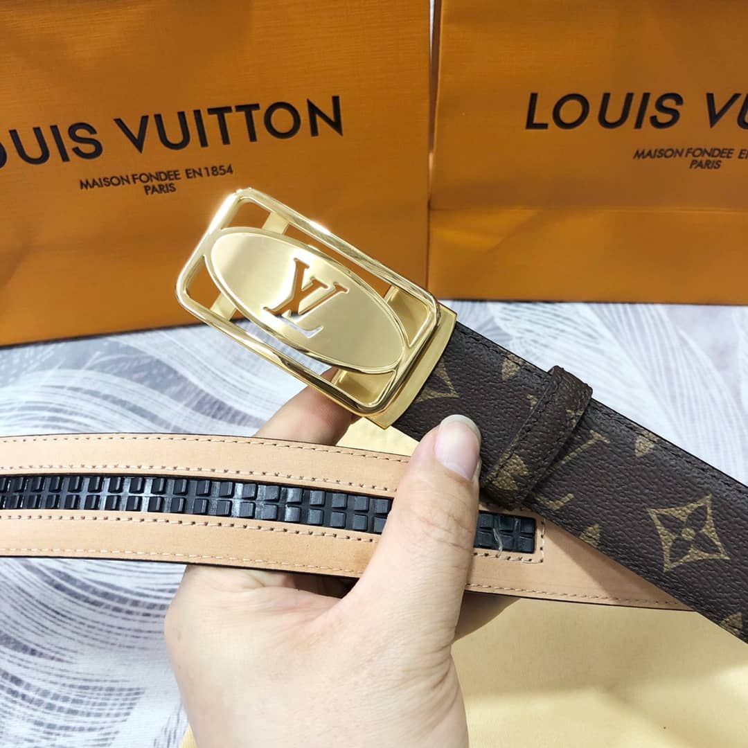 Knockoff Louis Vuitton Logo Belt 35mm - DEEPREPS