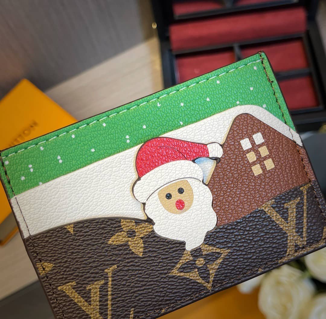 Louis Vuitton Wallet Replica Monogram Canvas Card Holder Christmas Collection - DEEPREPS