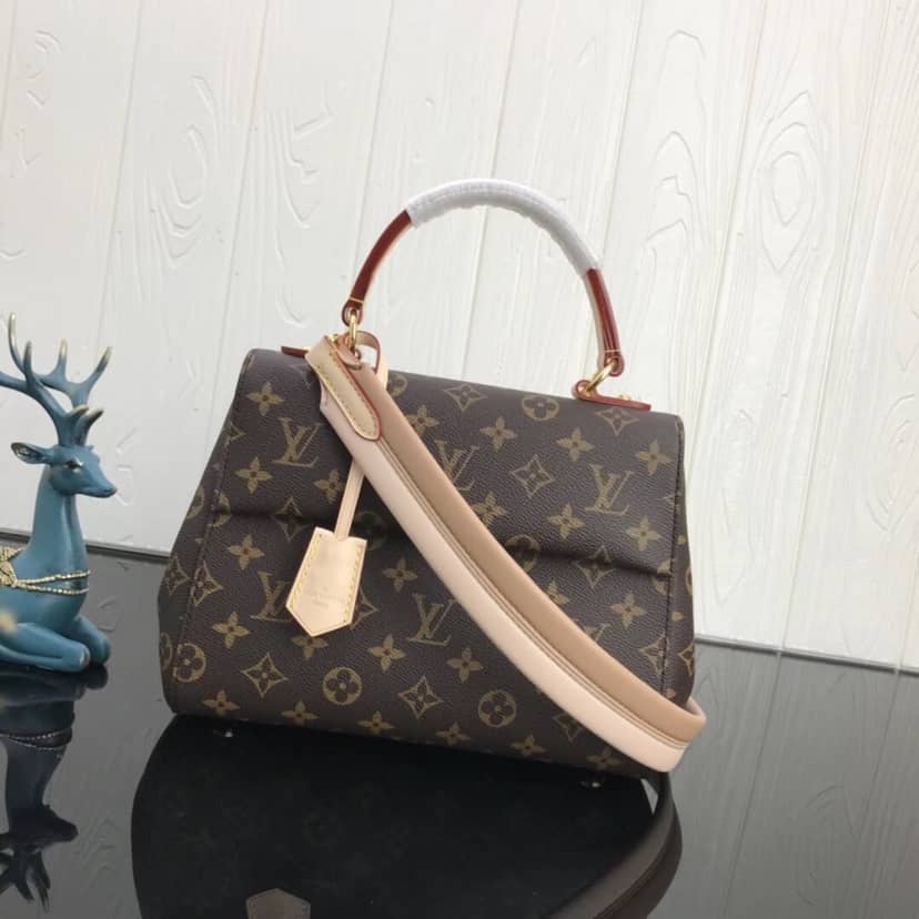 Louis Vuitton Cluny BB Monogram Canvas Shoulder Handbag Replica Purple M42738 - DEEPREPS