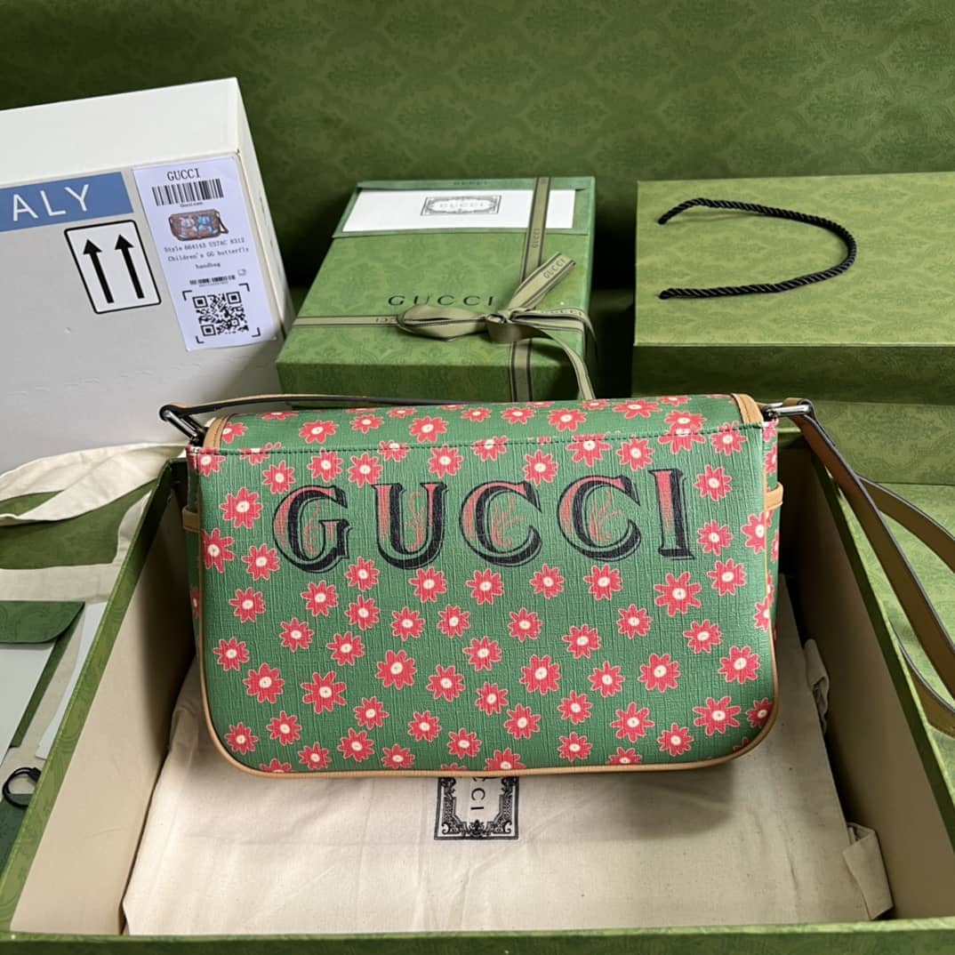Gucci Children Cat Print 664143 Replica Messenger Bag - DEEPREPS