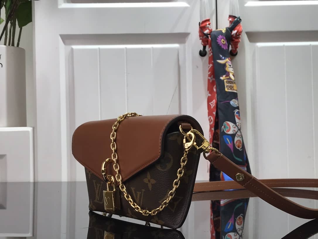 Louis Vuitton Padlock On Strap Monogram Replica Shoulder Bag Brown M80559 - DEEPREPS