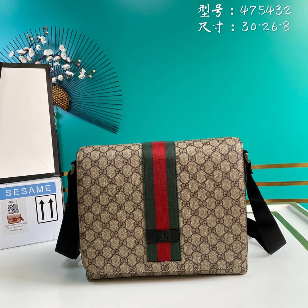 Gucci GG Supreme Messenger Shoulder Bag Replica 475432 - DEEPREPS