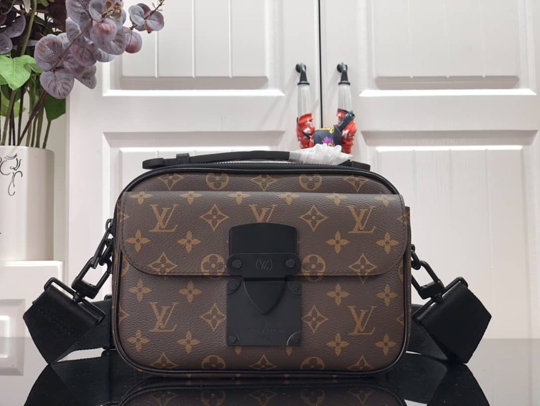 Louis Vuitton Monogram Macassar S Lock Messenger Bag Replica M45863 - DEEPREPS