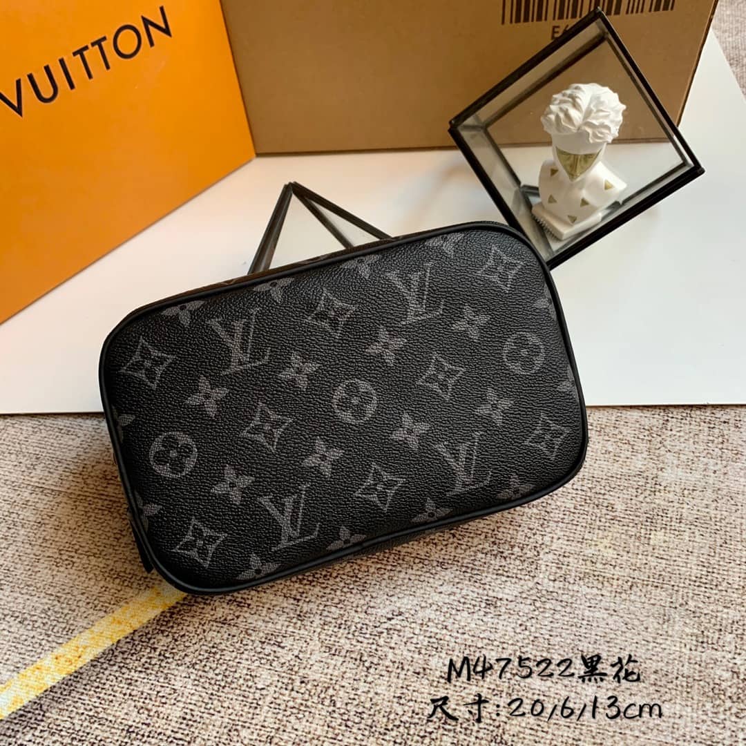 Louis Vuitton GM Monogram Eclipse Toiletry Bag Replica M43383 - DEEPREPS