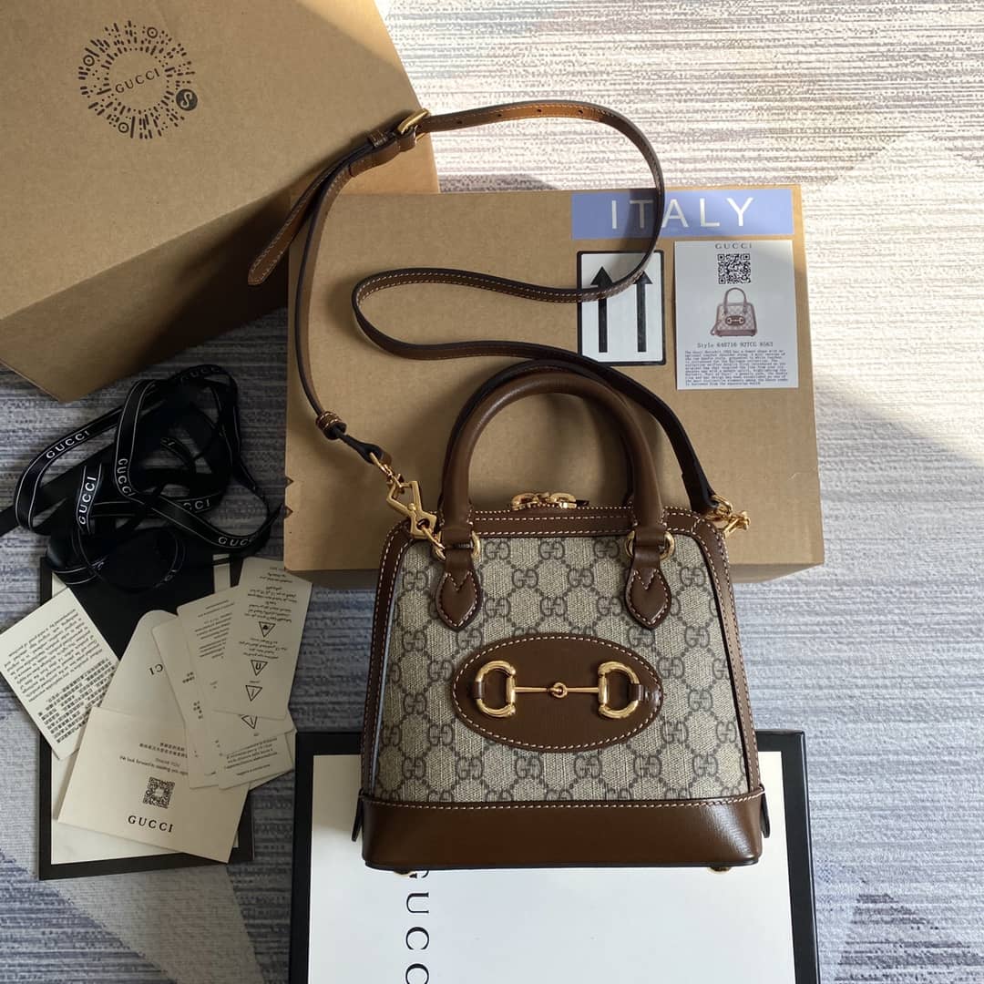 Gucci 1955 Horsebit GG Mini Top Handle Bag Replica 640716 - DEEPREPS