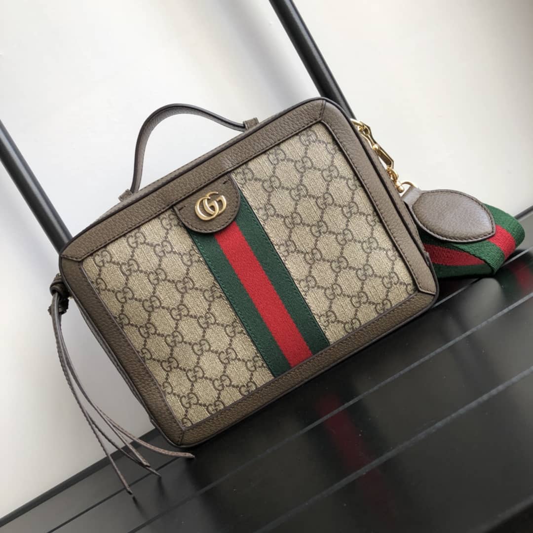 Gucci Ophidia Small GG Shoulder Bag Replica Brown 550622 - DEEPREPS