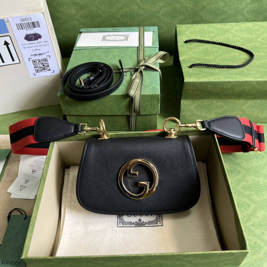 Gucci Blondie Mini Bag Black 698643 Replica Crossbody Bag - DEEPREPS
