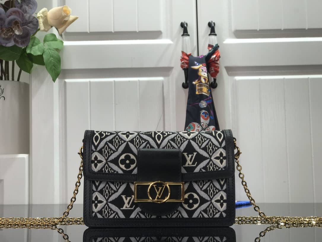 Louis Vuitton Since 1854 Dauphine Chain Replica Wallet Black M69992 - DEEPREPS