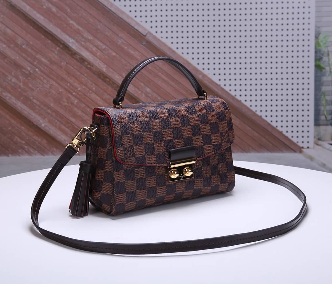 Louis Vuitton Damier Croisette Replica Shoulder Handbag Brown N41581 - DEEPREPS