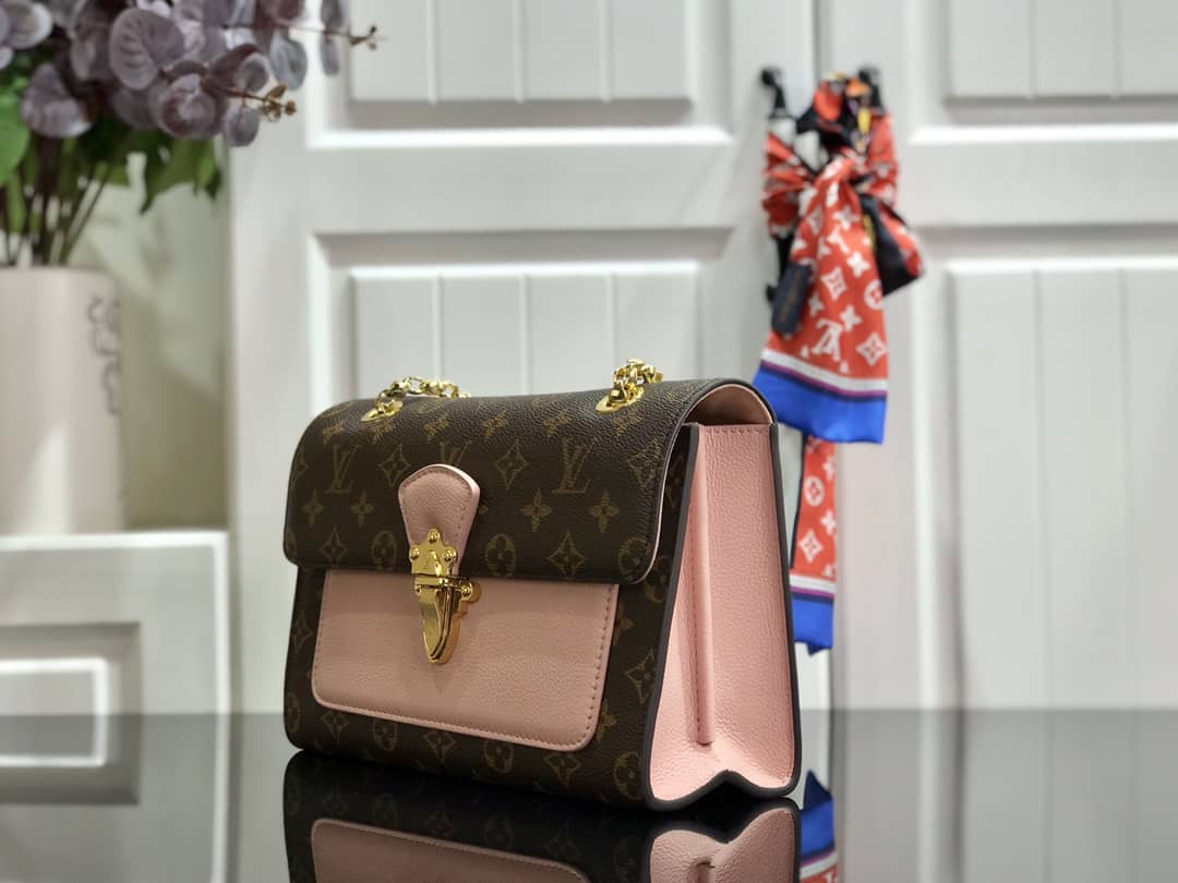 Louis Vuitton Monogram Canvas Victoire Chain Bag Replica Pink M41731 - DEEPREPS
