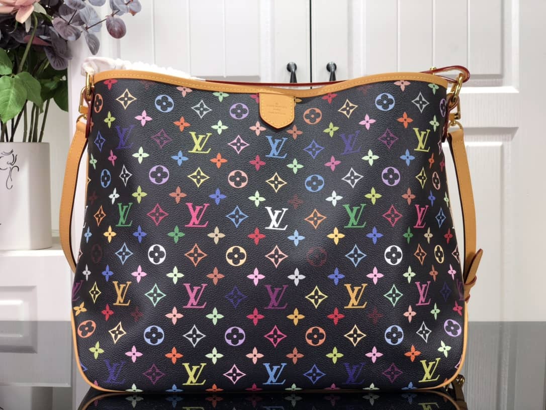 Louis Vuitton Delightful PM Monogram Multicolor Shoulder Bag Replica Black M40352 - DEEPREPS