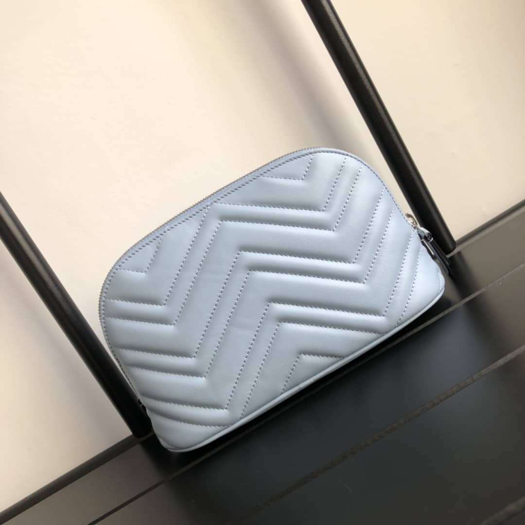 Gucci GG Marmont Quilted Vanity Bag Replica Blue 625690 - DEEPREPS