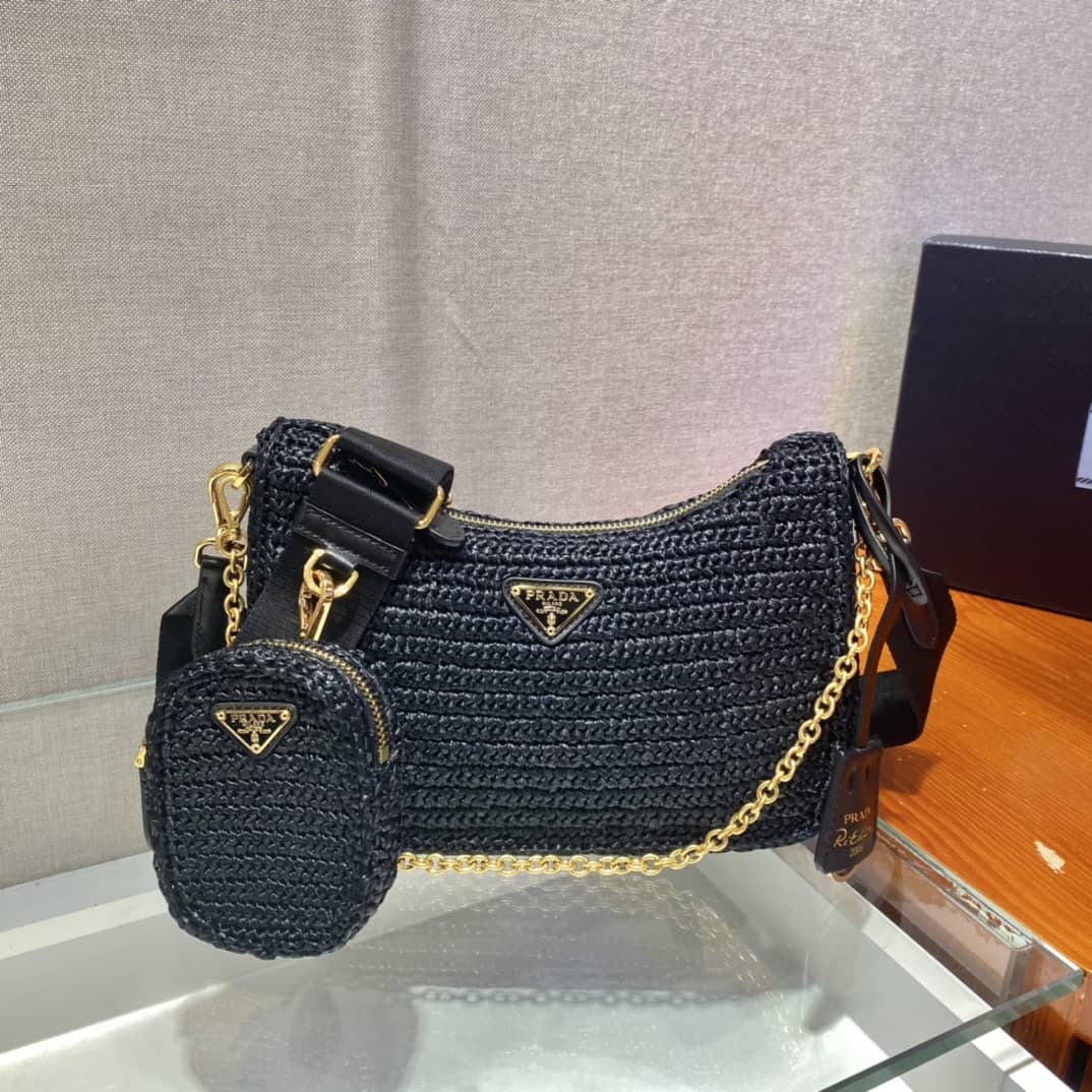 Prada Re-edition 2005 Raffia Replica Bag - DEEPREPS