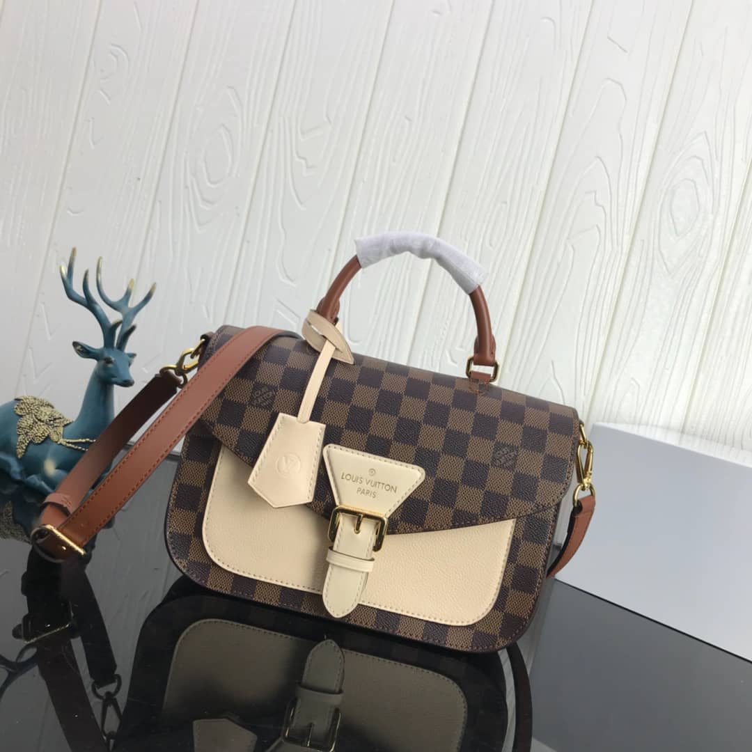 Louis Vuitton Damier Canvas Trendy Replica Crossbody Bag White N40146 - DEEPREPS
