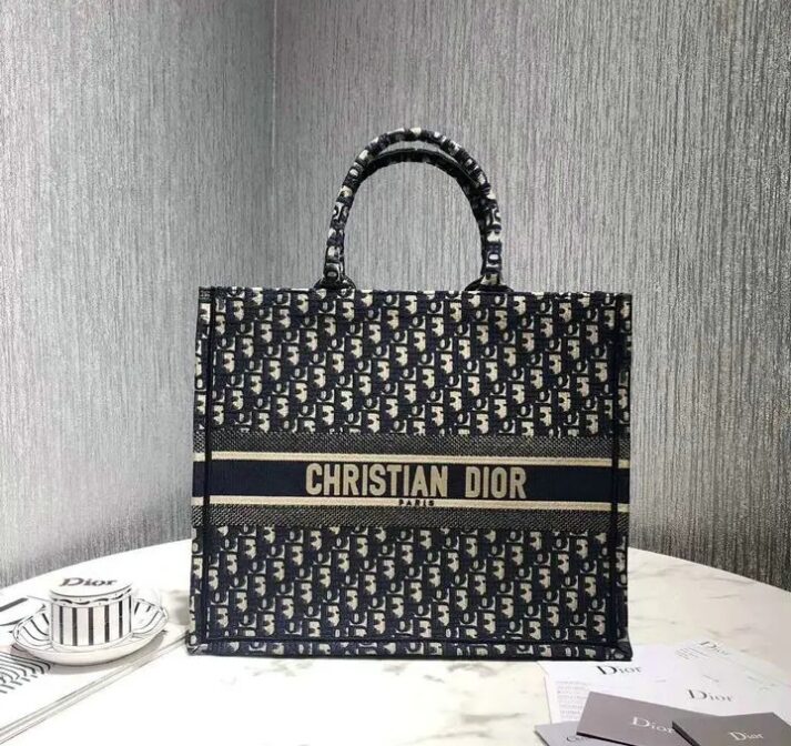 Large Replica Dior Book Tote Handbag in Embroidered Canvas HKL478 - DEEPREPS