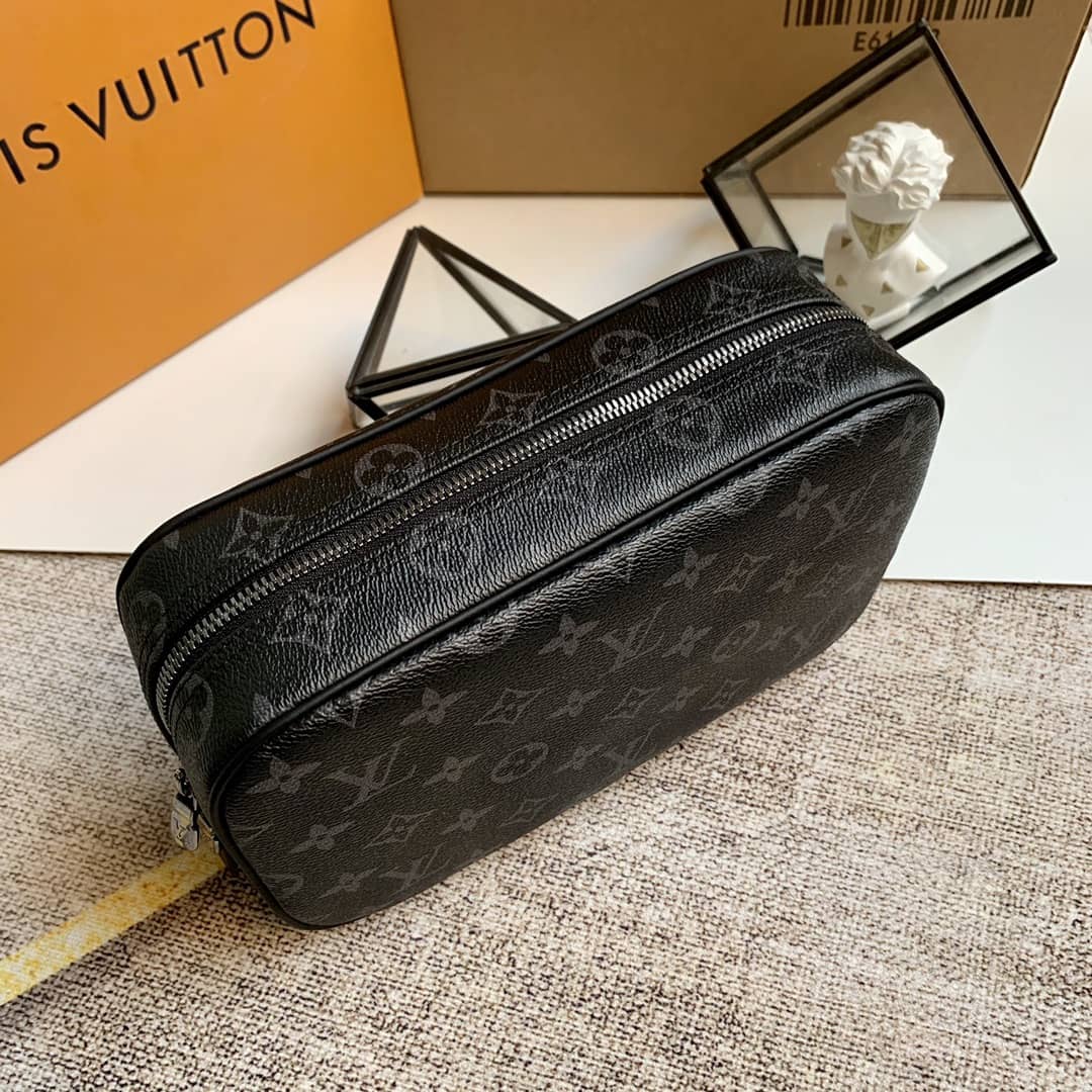 Louis Vuitton GM Monogram Eclipse Toiletry Bag Replica M43383 - DEEPREPS