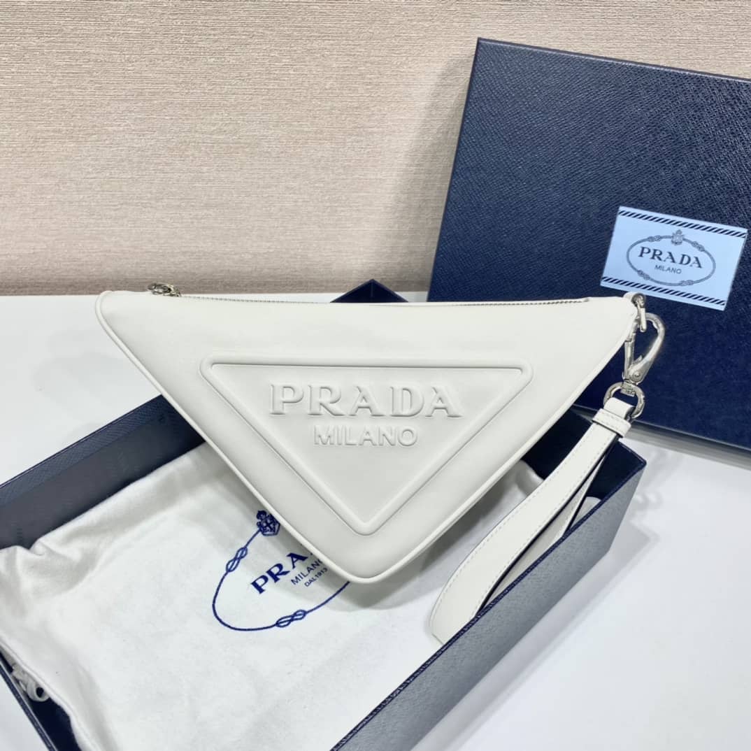 Prada Lady Leather Triangle Leather Replica Pouch - DEEPREPS