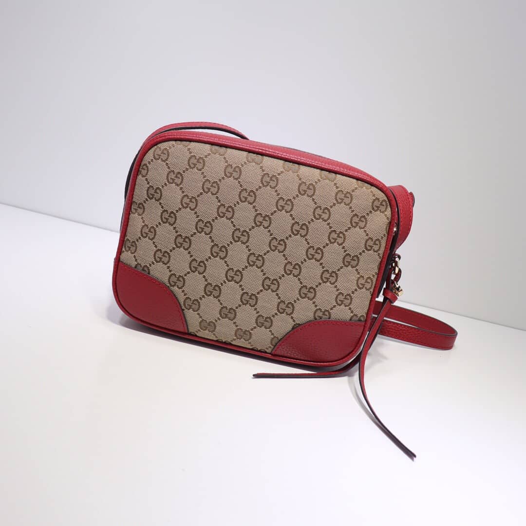 Gucci GG Canvas Messenger Bag Replica Red 449172 - DEEPREPS