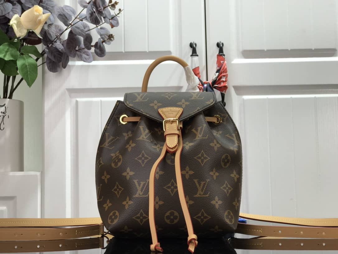 Louis Vuitton Montsouris BB Monogram Replica Backpack Brown M45502 - DEEPREPS