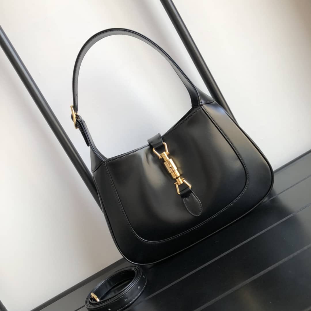 Gucci GG Jackie 1961 Small Hobo Shoulder Bag Replica Black 636709 - DEEPREPS