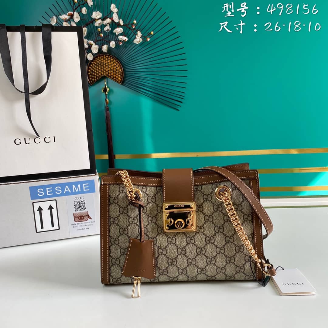 Gucci Padlock Small Berry Tote Replica 498156 - DEEPREPS
