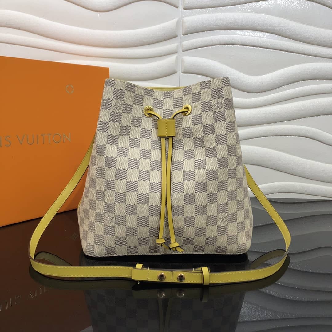 Louis Vuitton Neonoe Replica Bucket Bag Beige Yellow M44020 - DEEPREPS