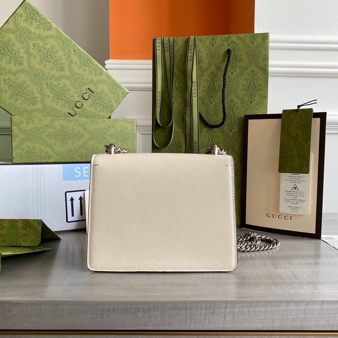 Gucci Dionysus Dupe GG Supreme  2way Mini Chain Shoulder Bag  White 421970 - DEEPREPS