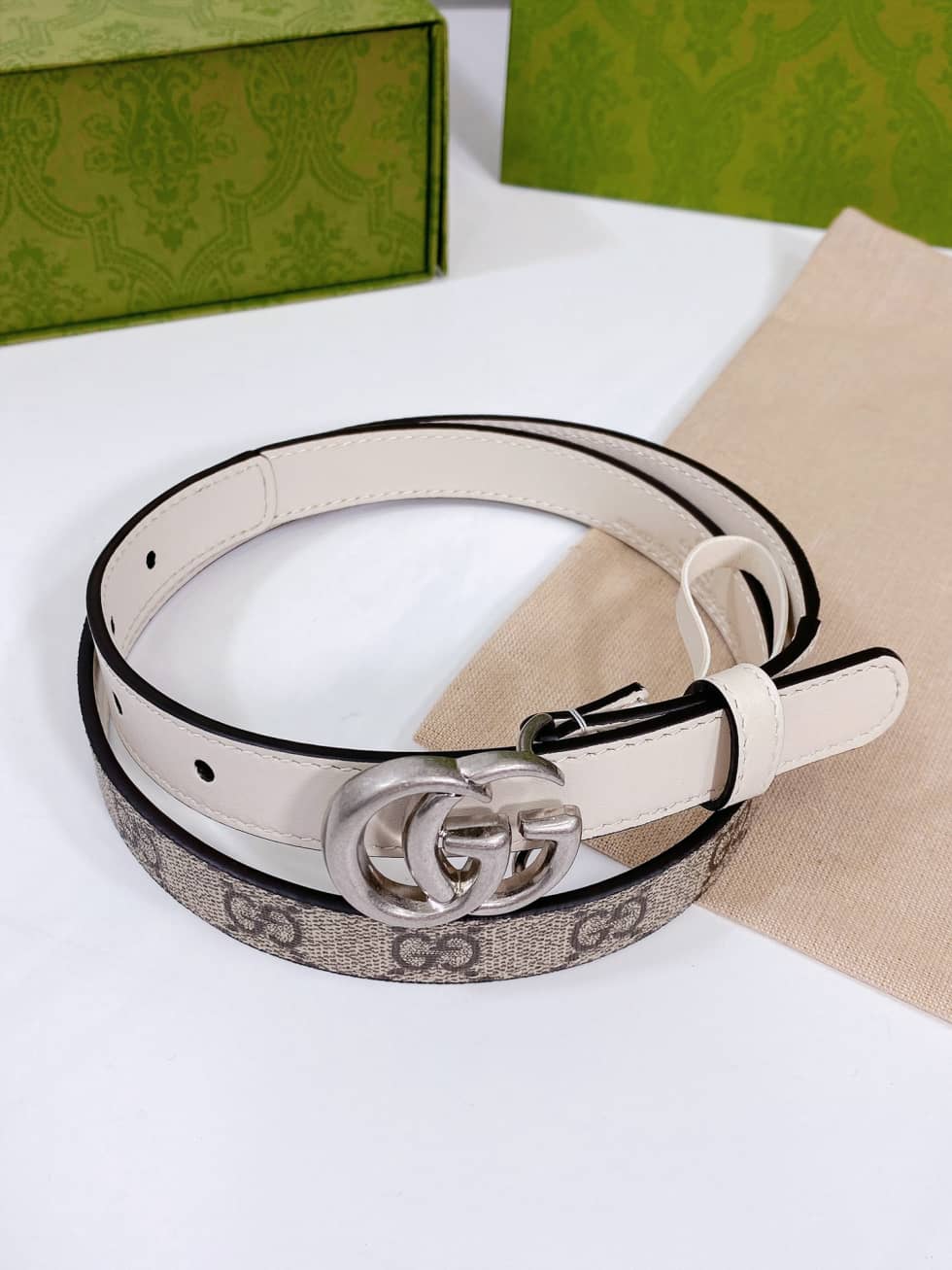 7 Star Gucci Leather Belt 20mm For Lady - DEEPREPS