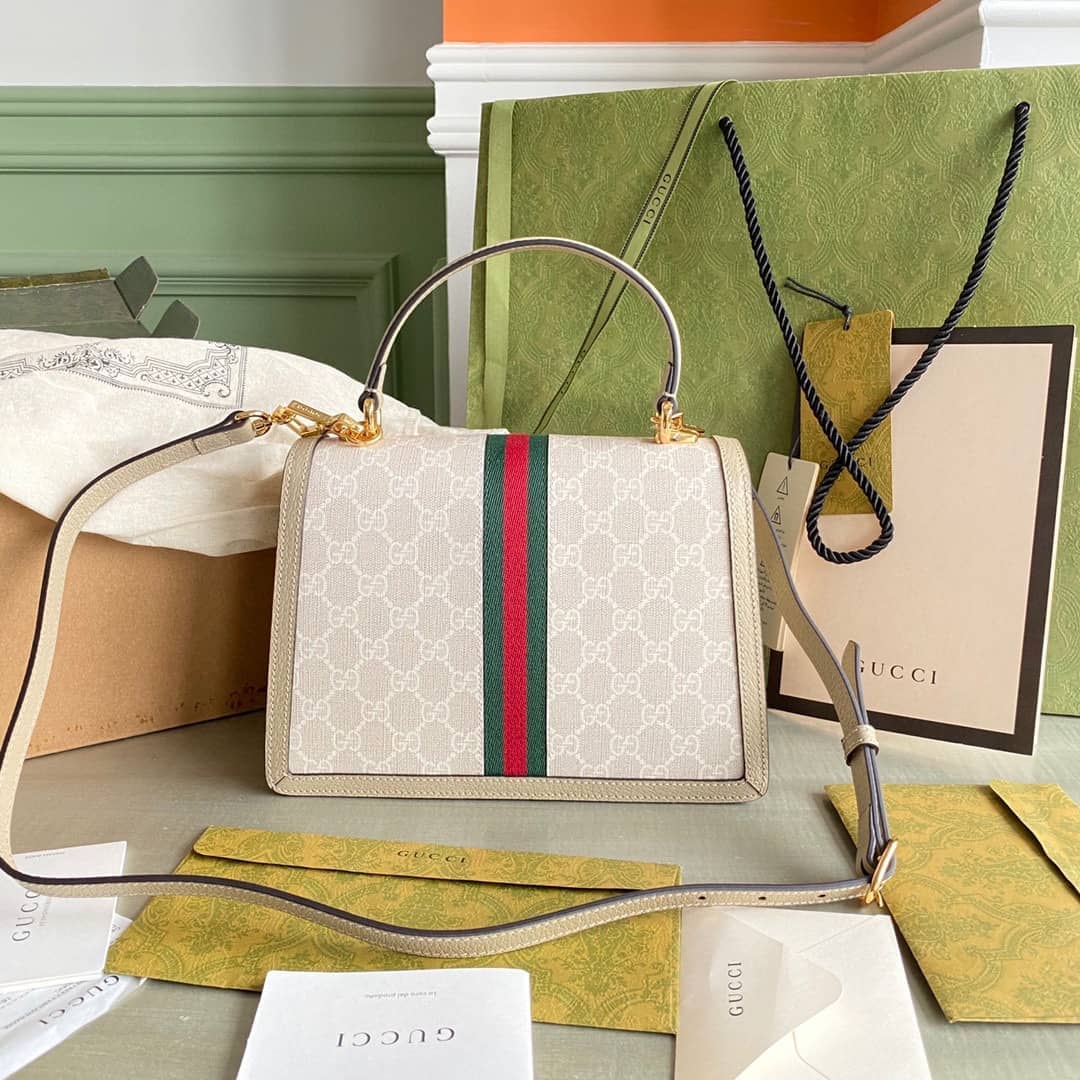Gucci Ophidia Small Top Handle Shoulder Bag With Web 651055 Replica - DEEPREPS